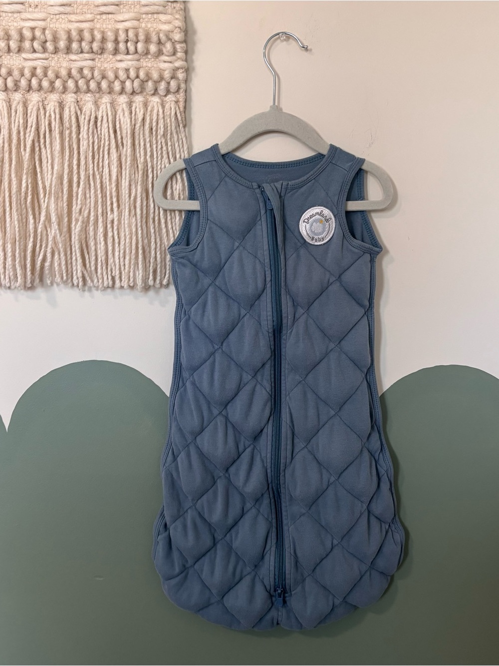 Dreamland Baby Quilted Sleeveless Sleep Sack in Dusty Blue 0-6 months